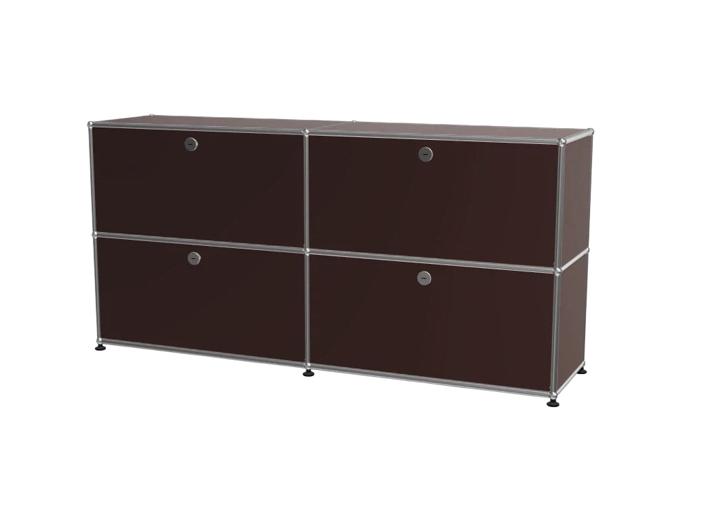 Ins Vintage 4-Door Buffet Cabinet, Stainless Steel Modular Storage Unit