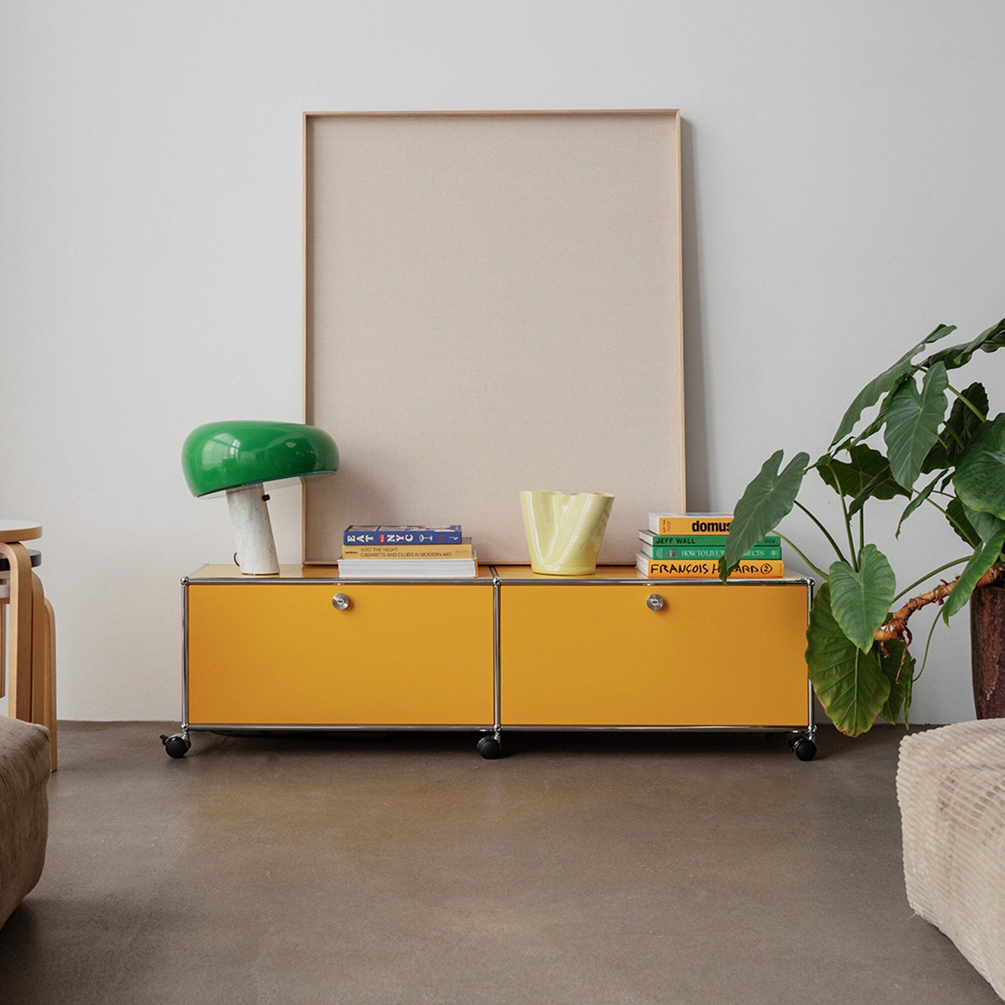 Mid-century Stainless Steel Cabinet for Bedroom TV & Dining Storage Short Description