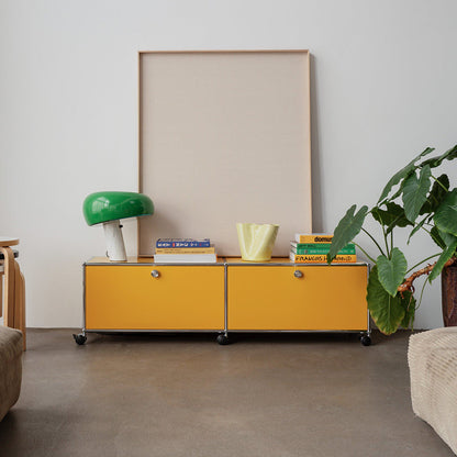 Mid-century Stainless Steel Cabinet for Bedroom TV & Dining Storage Short Description