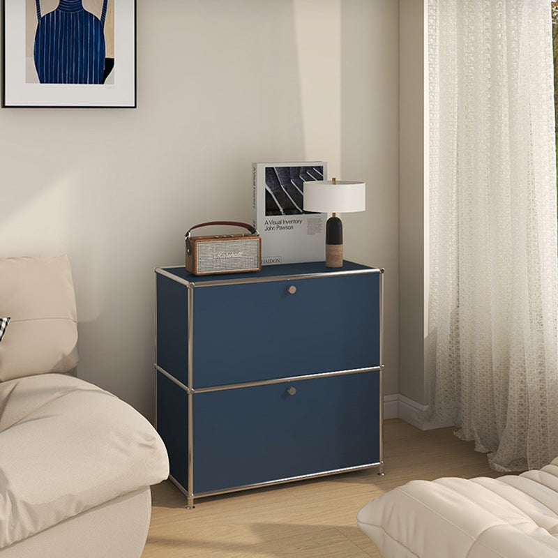 Ins Modular Stainless Steel Storage Cabinet, Multi-use Bedside Sideboard