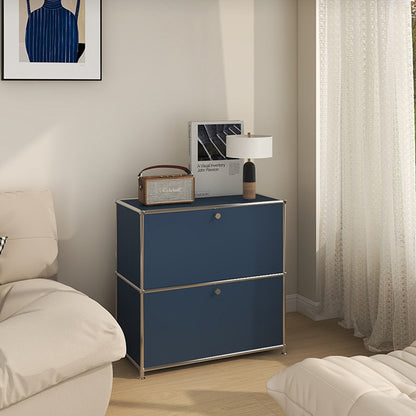 Ins Modular Stainless Steel Storage Cabinet, Multi-use Bedside Sideboard