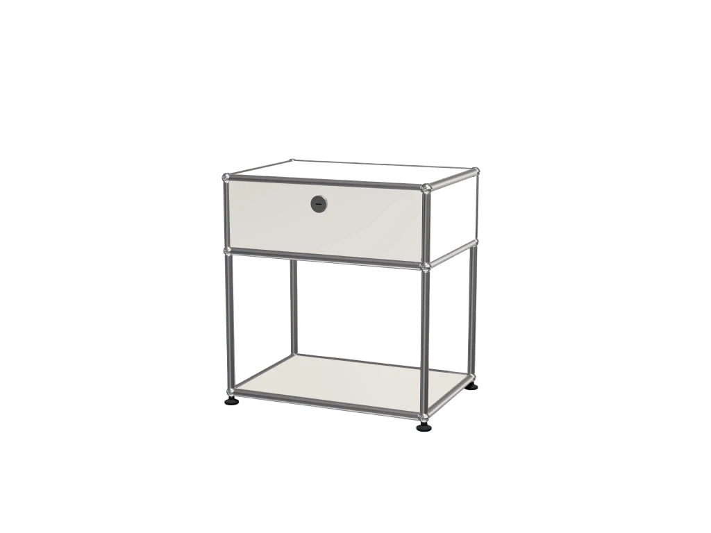 Vintage Modular Stainless Steel Sideboard Lockable Drawer TV Stand Nightstand Buffet Storage Cabinet