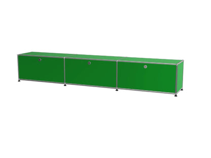Vintage Modular Stainless Steel TV Stand with Large Storage Space