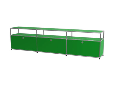 3-Door Stainless Steel Modular TV Cabinet, Open Display Home Bar Sideboard