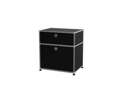 Custom Stainless Steel Modular Nightstand, Minimalist 2-Drawer Side Cabinet
