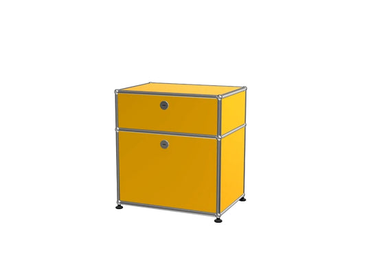 Custom Stainless Steel Modular Nightstand, Minimalist 2-Drawer Side Cabinet