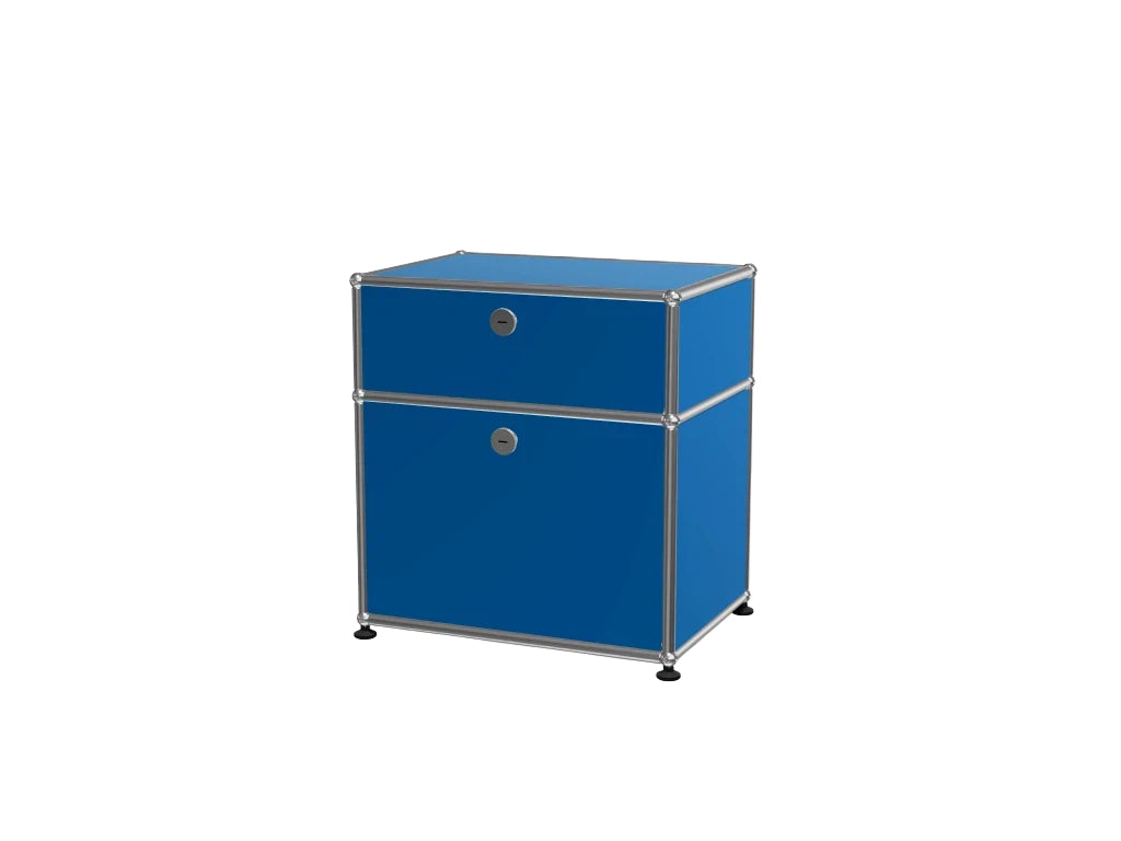 Custom Stainless Steel Modular Nightstand, Minimalist 2-Drawer Side Cabinet