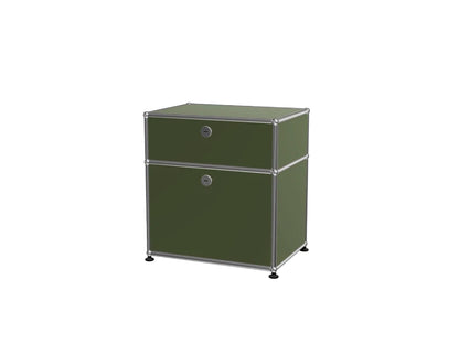 Custom Stainless Steel Modular Nightstand, Minimalist 2-Drawer Side Cabinet