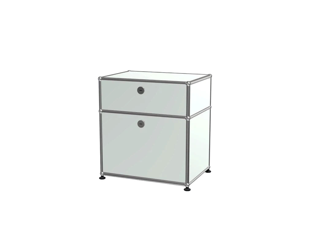 Custom Stainless Steel Modular Nightstand, Minimalist 2-Drawer Side Cabinet