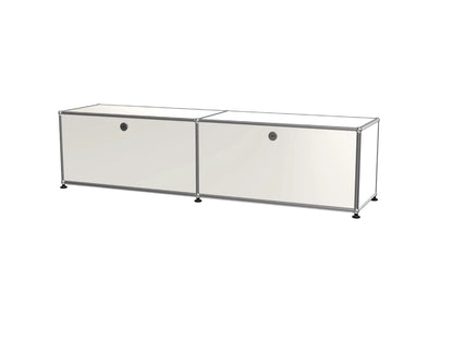 Vintage Modular Stainless Steel Sideboard Lockable Drawer TV Stand Nightstand Buffet Storage Cabinet