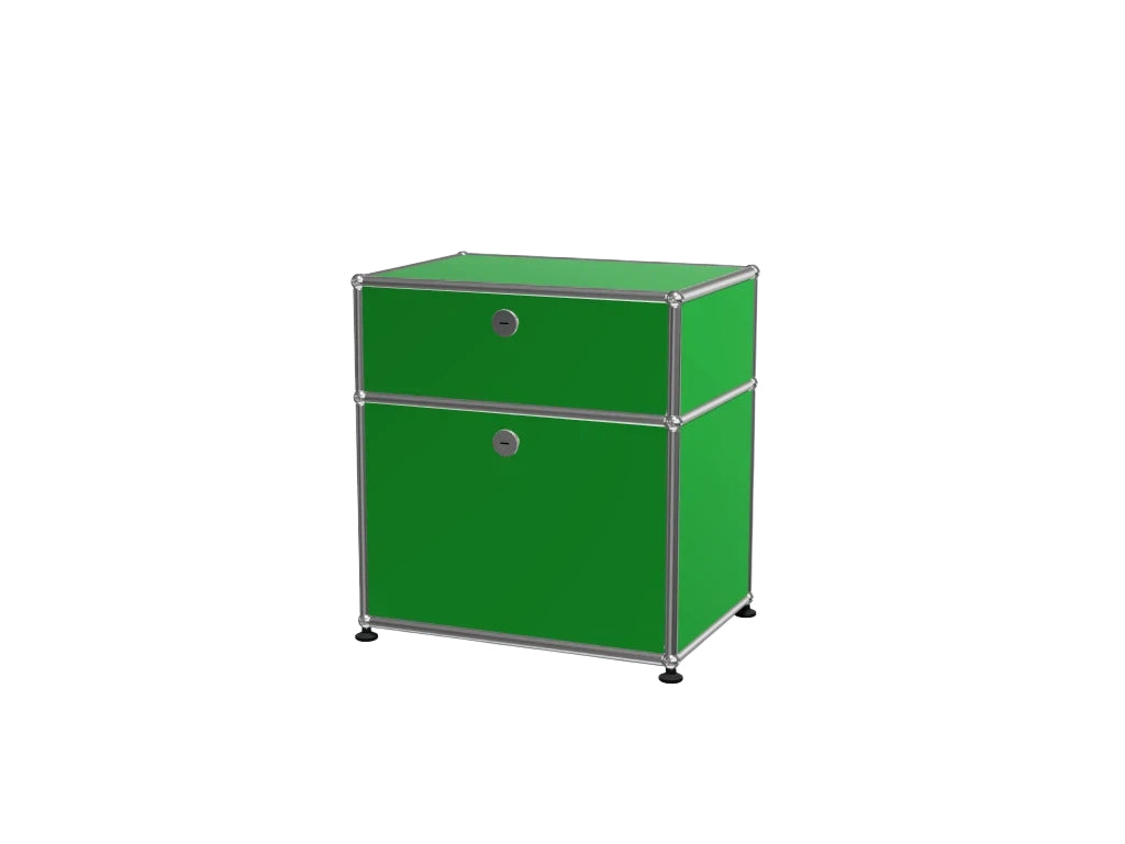 Custom Stainless Steel Modular Nightstand, Minimalist 2-Drawer Side Cabinet