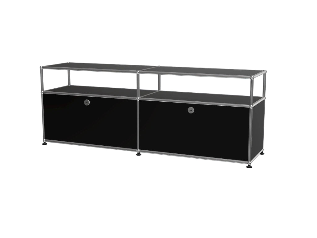 Minimalist 2-Door Combination Media Console for Living Room
