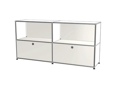 Vintage Modular Stainless Steel Sideboard Lockable Drawer TV Stand Nightstand Buffet Storage Cabinet