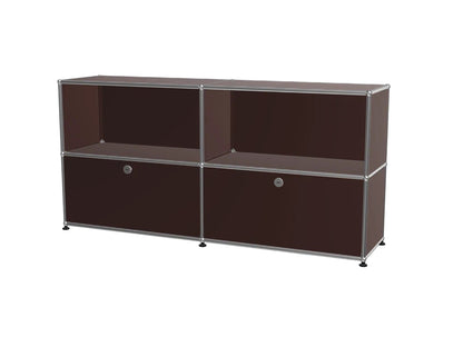 Vintage Stainless Steel Modular TV Stand & Side Storage Cabinet