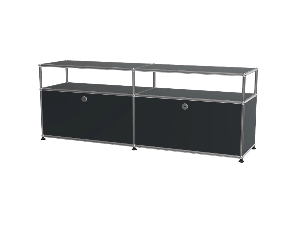 Minimalist 2-Door Combination Media Console for Living Room