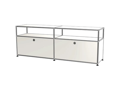 Vintage Modular Stainless Steel Sideboard Lockable Drawer TV Stand Nightstand Buffet Storage Cabinet