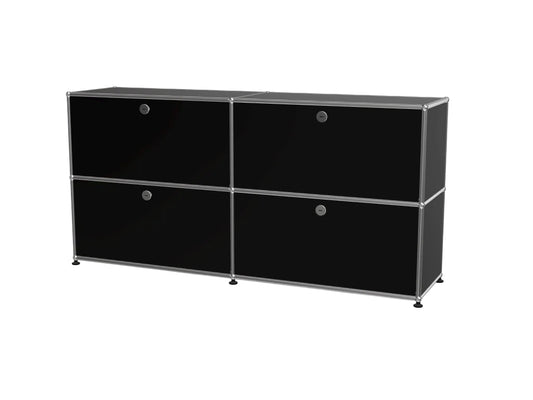 Ins Vintage 4-Door Buffet Cabinet, Stainless Steel Modular Storage Unit
