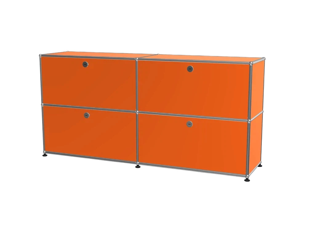 Ins Vintage 4-Door Buffet Cabinet, Stainless Steel Modular Storage Unit