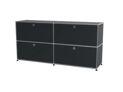 Ins Vintage 4-Door Buffet Cabinet, Stainless Steel Modular Storage Unit
