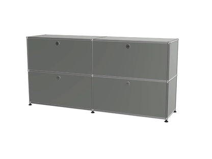Ins Vintage 4-Door Buffet Cabinet, Stainless Steel Modular Storage Unit