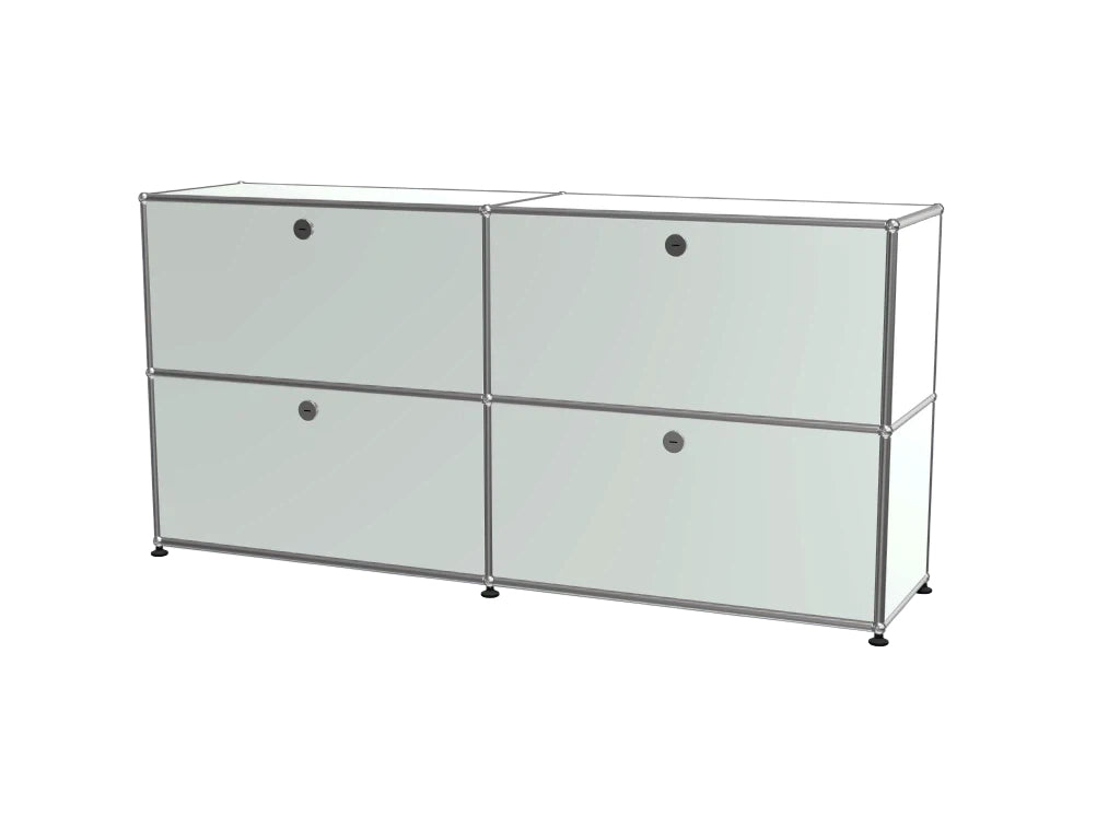 Ins Vintage 4-Door Buffet Cabinet, Stainless Steel Modular Storage Unit