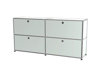 Ins Vintage 4-Door Buffet Cabinet, Stainless Steel Modular Storage Unit