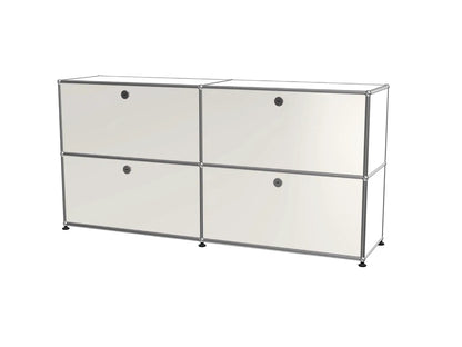 Ins Vintage 4-Door Buffet Cabinet, Stainless Steel Modular Storage Unit