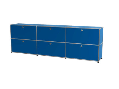 Vintage Modular Stainless Steel TV Stand with Large Storage Space