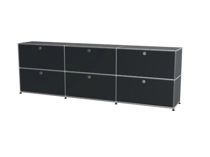 Vintage Modular Stainless Steel TV Stand with Large Storage Space