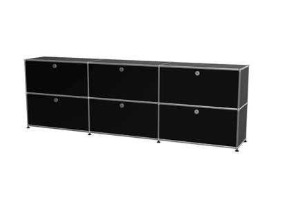 Vintage Modular Stainless Steel TV Stand with Large Storage Space