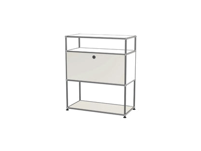 Vintage Modular Stainless Steel Sideboard Lockable Drawer TV Stand Nightstand Buffet Storage Cabinet