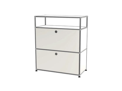 Vintage Modular Stainless Steel Sideboard Lockable Drawer TV Stand Nightstand Buffet Storage Cabinet