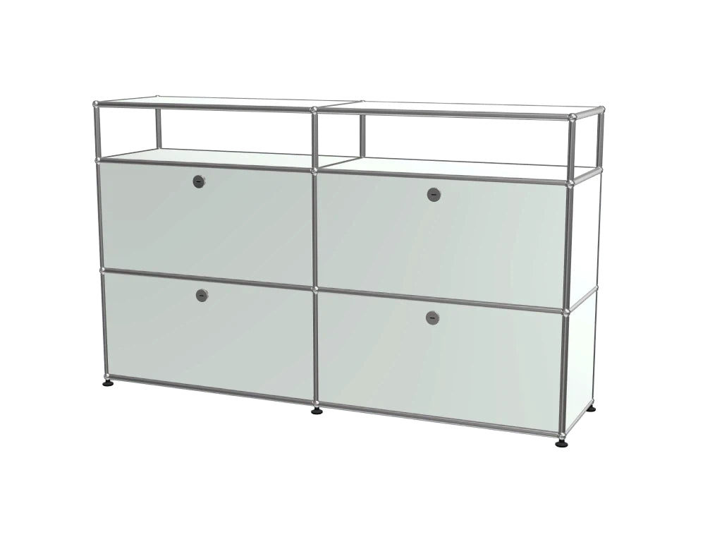 Minimalist Stainless Steel Modular Sideboard Lockable Drawer Storage Cabinet for Bedroom Entryway