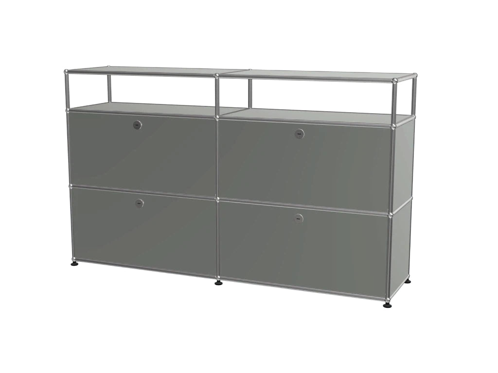 Minimalist Stainless Steel Modular Sideboard Lockable Drawer Storage Cabinet for Bedroom Entryway