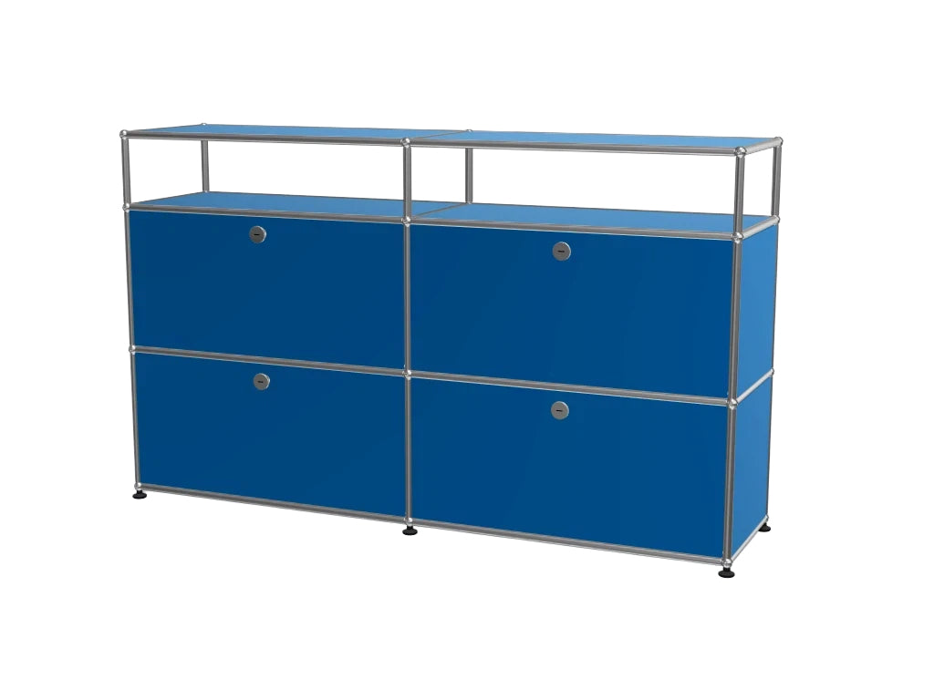 Minimalist Stainless Steel Modular Sideboard Lockable Drawer Storage Cabinet for Bedroom Entryway