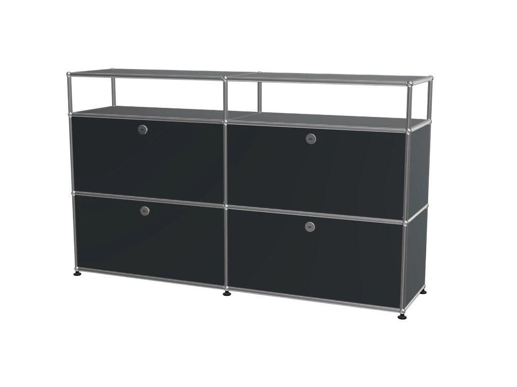 Minimalist Stainless Steel Modular Sideboard Lockable Drawer Storage Cabinet for Bedroom Entryway