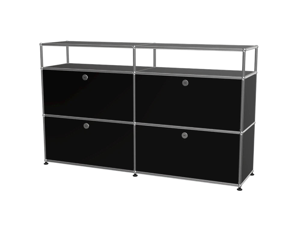 Minimalist Stainless Steel Modular Sideboard Lockable Drawer Storage Cabinet for Bedroom Entryway