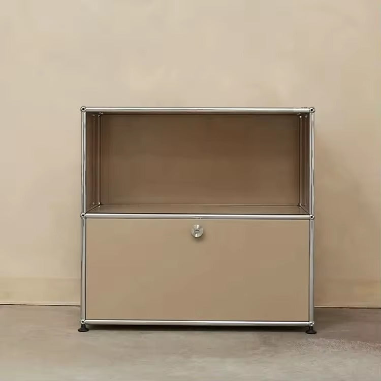 Minimalist Combination Card Door Cabinet, Multi-use Bedside Side Cabinet