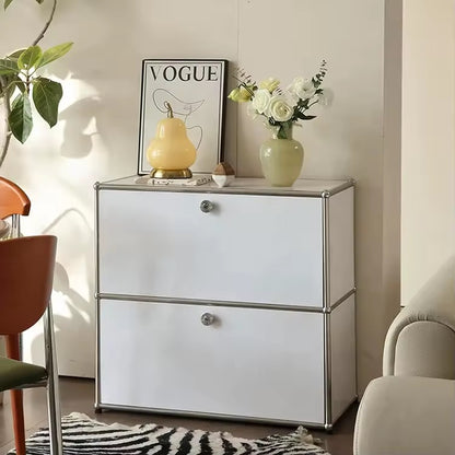 Minimalist Combination Card Door Cabinet, Multi-use Bedside Side Cabinet