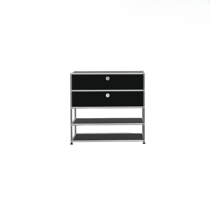 Mid-century Stainless Steel Modular Shoe Cabinet Pull-out Drawer Entryway Storage Wardrobe