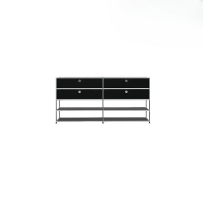 Mid-century Stainless Steel Modular Shoe Cabinet Pull-out Drawer Entryway Storage Wardrobe