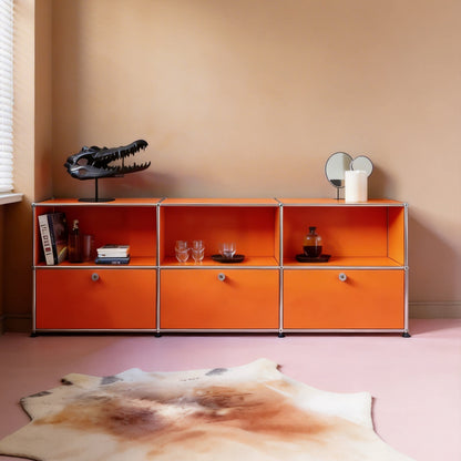 Modern Modular Storage Cabinet, Freely Combined Stainless Steel TV Stand