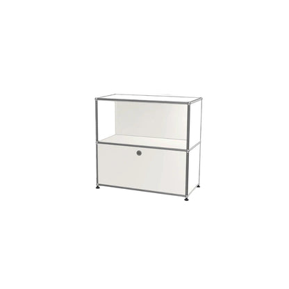 Vintage Modular Stainless Steel Sideboard Lockable Drawer TV Stand Nightstand Buffet Storage Cabinet