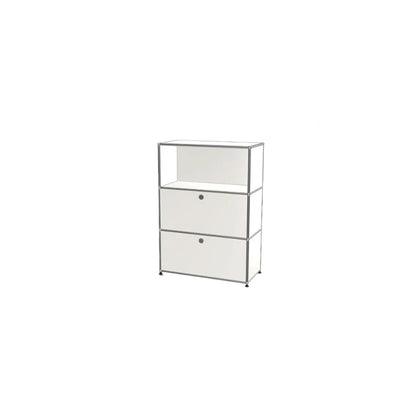Vintage Modular Stainless Steel Sideboard Lockable Drawer TV Stand Nightstand Buffet Storage Cabinet