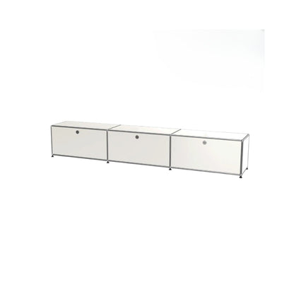 Cream Style Modular Stainless Steel TV Stand Open Shelf Hallway Sideboard for Home Decor