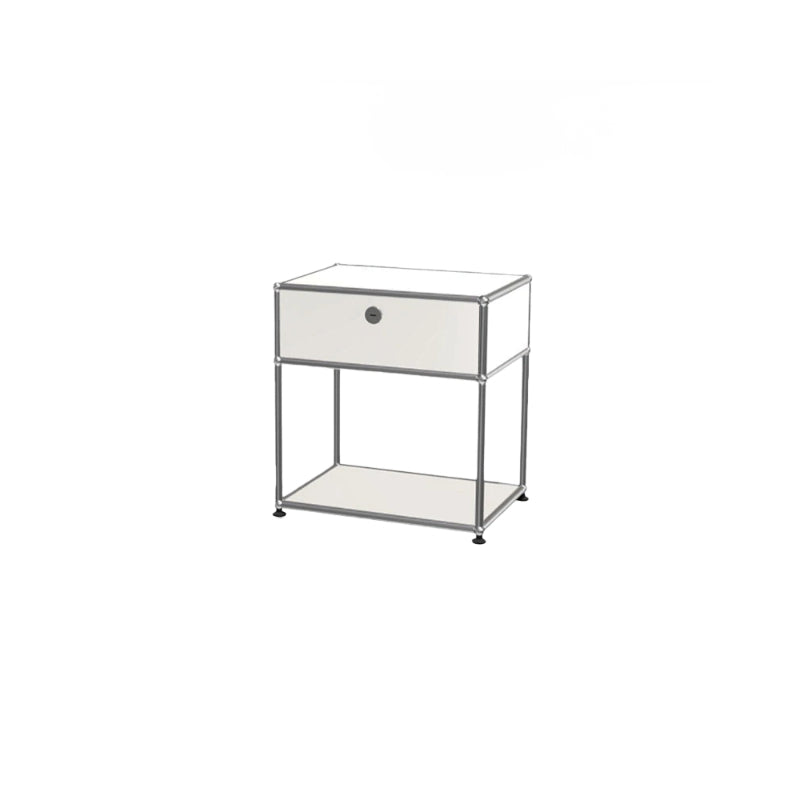 Vintage Modular Stainless Steel Sideboard Lockable Drawer TV Stand Nightstand Buffet Storage Cabinet