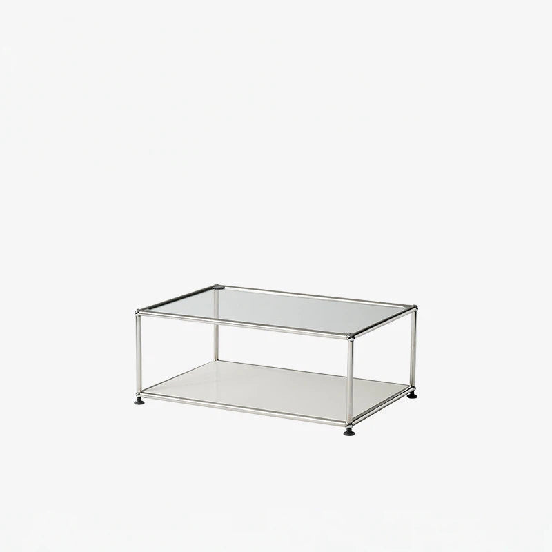 Vintage Modular Stainless Steel Sideboard Lockable Drawer TV Stand Nightstand Buffet Storage Cabinet